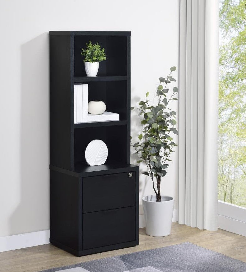 Coaster Westpark Black single bookcase lifestyle view
