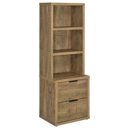 Coaster Westpark Mango Bookcase with USB and Lockable Drawer - Single Bookcase
