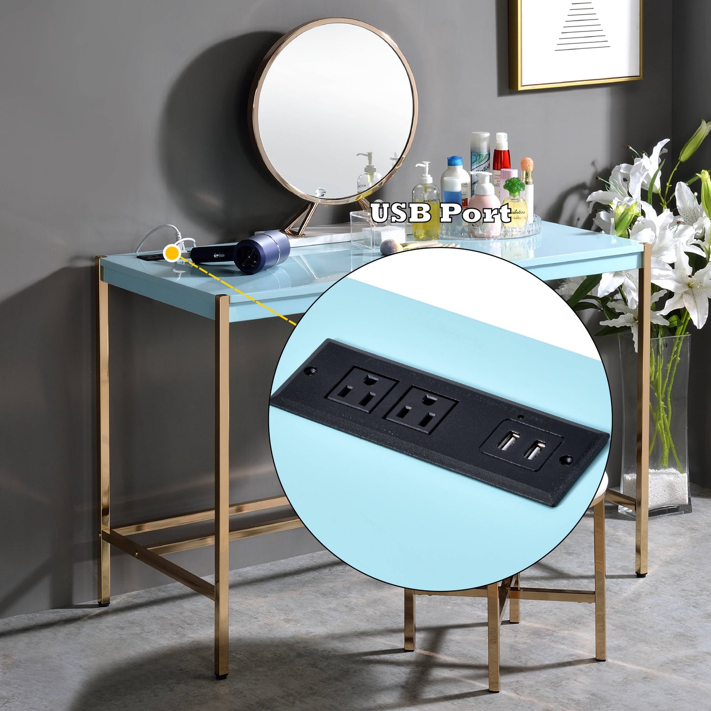 Midriaks Writing Desk W/USB image 19
