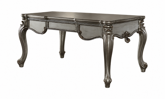 Versailles Executive Writing Desk – European Style Executive Desk with 3 Drawers and Scrolled Cabriole Legs